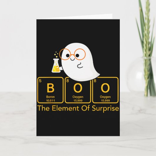 Chemie Boo Das Element Der Überraschung Süßer Chem Karte (Vorderseite)