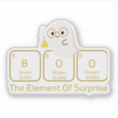 Chemie boo das Element überraschenden Halloween Aufkleber (Vorderseite)