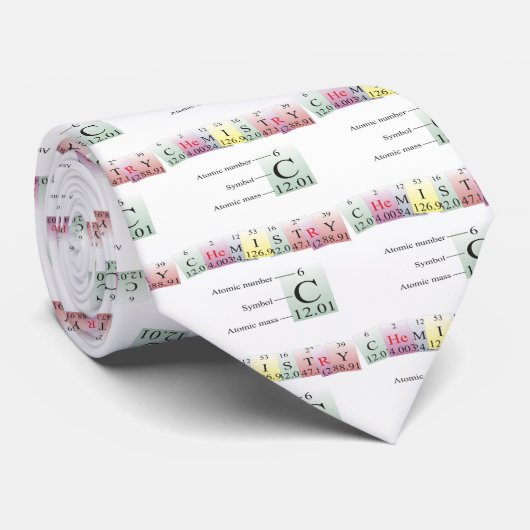Chemie buchstabiert mit Elementen Krawatte (Gerollt)