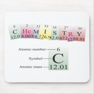 Chemie buchstabiert mit Elementen Mousepad