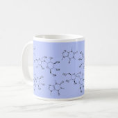Chemie des Tees und des Kaffees im Blau Kaffeetasse (Vorderseite Links)