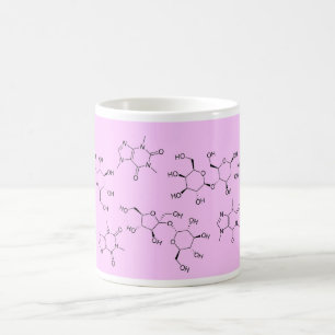 Chemie des Tees und des Kaffees im Rosa Kaffeetasse