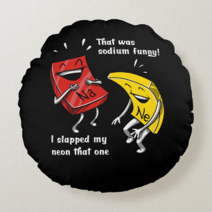 Chemie, die sodium Funny Science Joke Rundes Kissen