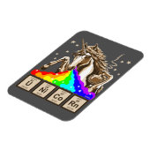 Chemie Einhorn erbricht Regenbogen Magnet (Linke Seite)