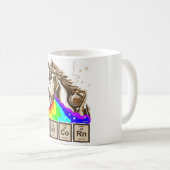 Chemie-Einhorn kotzt Regenbogen Kaffeetasse (VorderseiteRechts)