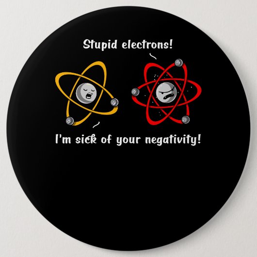 Chemie-Elektron-Negativitäts-lustiger Button (Vorderseite)
