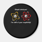 Chemie Elektronen Negativität Funny Science Joke Magnet (Vorne)