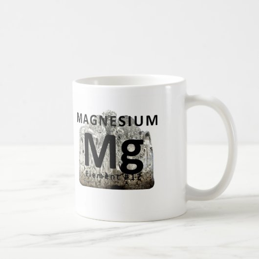 Chemie-Element-Magnesium-Kaffee-Tasse - Magnesium Kaffeetasse (Rechts)