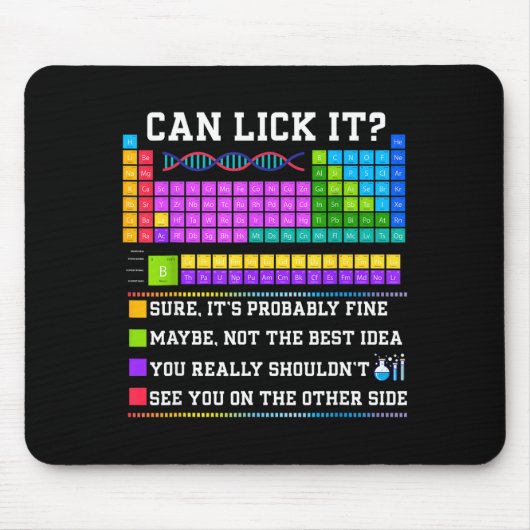 Chemie-Elemente-Lehrer Kann ich es Periodensystem  Mousepad (Vorne)
