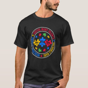 Chemie Elemente Periodensystem Puzzle Autismus Erw T-Shirt