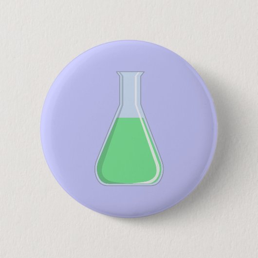 Chemie Erlenmeyer Kolben chemistry flask Button (Vorderseite)