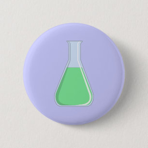 Chemie Erlenmeyer Kolben chemistry flask Button