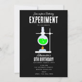 Chemie-Experiment Kindergeburtstag-Party Einladung (Vorderseite)