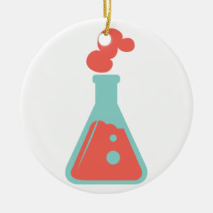 Chemie-Flasche Keramik Ornament
