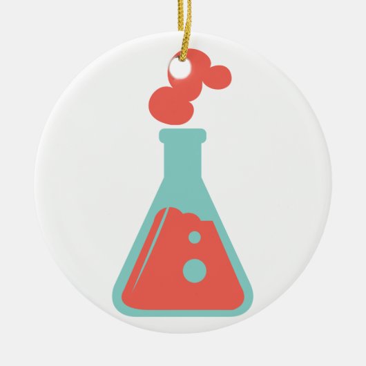 Chemie-Flasche Keramik Ornament (Vorne)