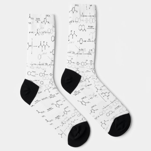 Chemie Formeln as Science Geek Socken (Rechts)