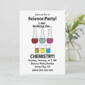 Chemie Funny Ich suche Chemie Einladung (Stehend Vorderseite)