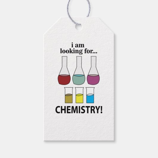 Chemie Funny Ich suche Chemie Geschenkanhänger (Vorderseite)