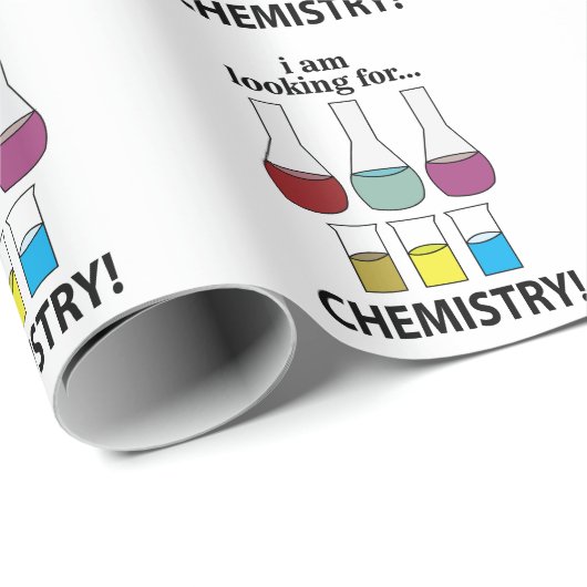 Chemie Funny Ich suche Chemie Geschenkpapier (Rolleneckpunkt)
