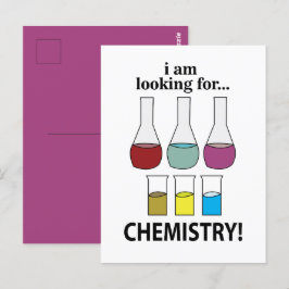 Chemie Funny Ich suche Chemie Postkarte