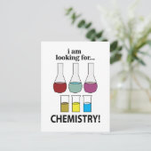 Chemie Funny Ich suche Chemie Postkarte (Stehend Vorderseite)
