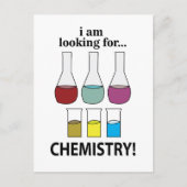 Chemie Funny Ich suche Chemie Postkarte (Vorderseite)