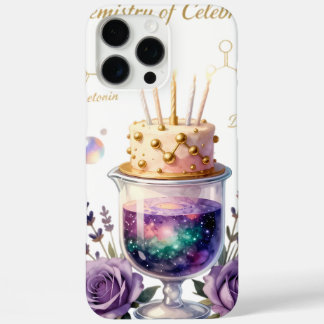 Chemie Geburtstagsfeier Kolben und Blumenschmuck C iPhone 16 Pro Max Hülle
