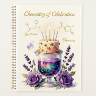 Chemie Geburtstagsfeier Kolben und Blumenschmuck C Planer