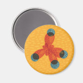 Chemie Geek Orange Methane Molecule Magnet (Vorderseite/Rückseite)