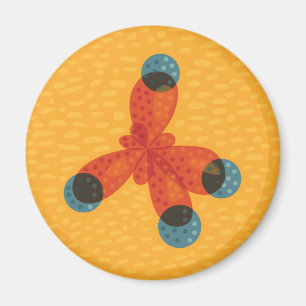 Chemie Geek Orange Methane Molecule Magnet