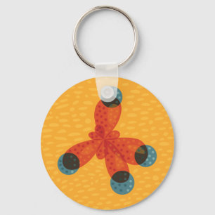 Chemie Geek Orange Methane Molecule Schlüsselanhänger