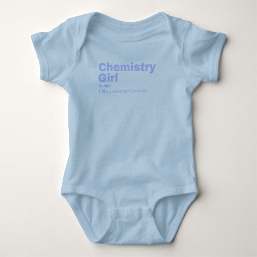 Chemie Girl Baby Strampler (Vorderseite)