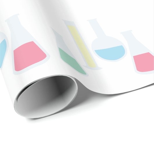Chemie-Glaswaren Geschenkpapier (Rolleneckpunkt)