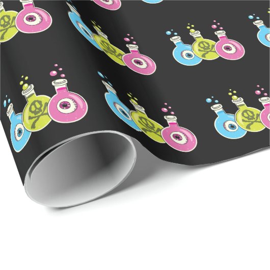 Chemie Halloween Geschenkpapier (Rolleneckpunkt)