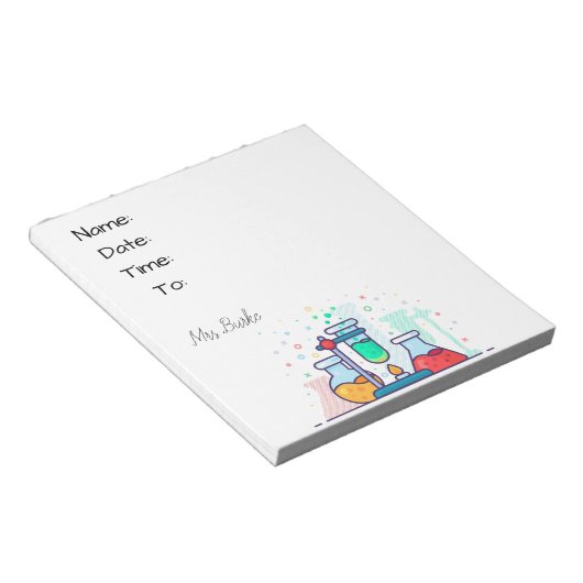 Chemie-Hallpass Notizblock (angewinkelt)