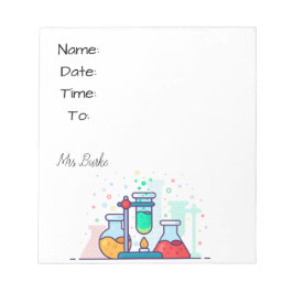 Chemie-Hallpass Notizblock