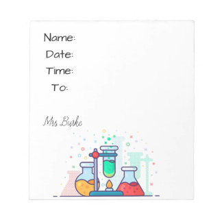 Chemie-Hallpass Notizblock