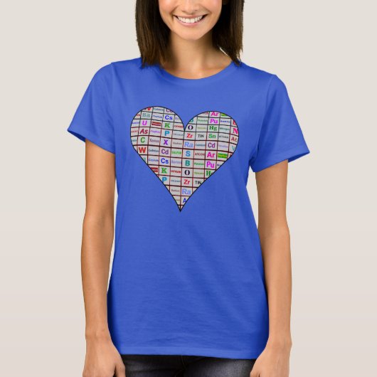 Chemie-Herzelemente T-Shirt (Vorderseite)