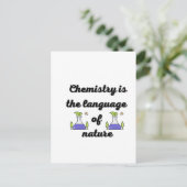 Chemie ist die Sprache der Natur Postkarte (Stehend Vorderseite)