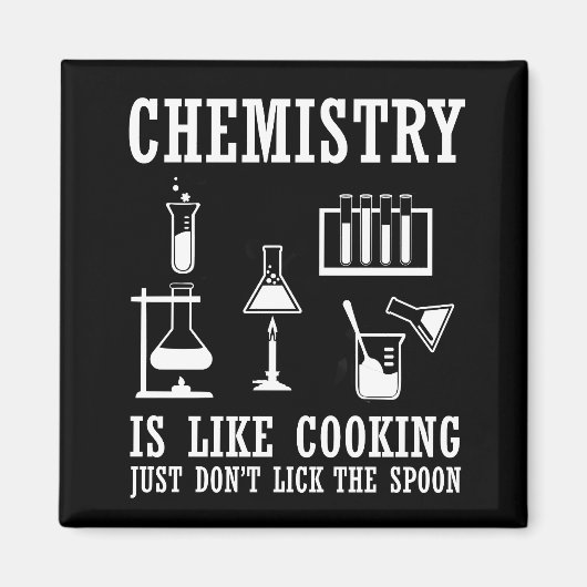 Chemie ist wie das Kochen lustiger Chemie-Zitate Magnet (Vorne)