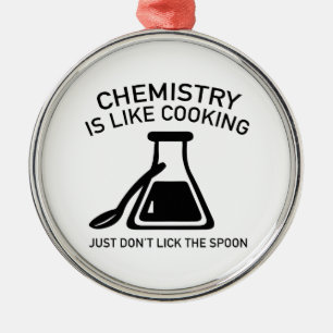 Chemie ist wie das Kochen Silbernes Ornament