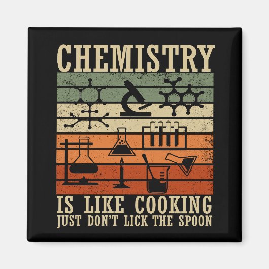 Chemie ist wie das Kochen Vintager Chemiker Magnet (Vorne)