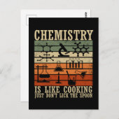 Chemie ist wie das Kochen Vintager Chemiker Postkarte (Vorne/Hinten)