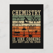 Chemie ist wie das Kochen Vintager Chemiker Postkarte (Vorderseite)