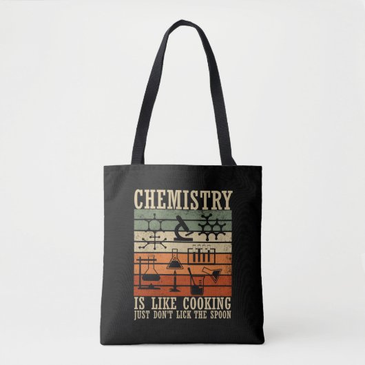 Chemie ist wie das Kochen Vintager Chemiker Tasche (Vorderseite)