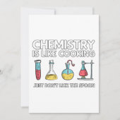 Chemie ist wie Kochen Dankeskarte (Vorderseite)