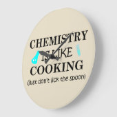 Chemie ist wie Kochen lecken den Löffel nicht Große Wanduhr (Winkel)