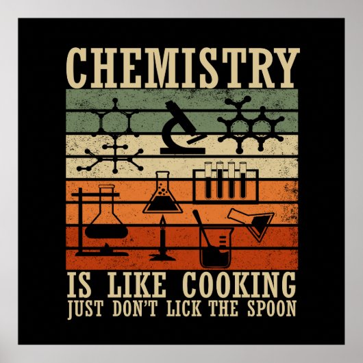 Chemie ist wie Kochen Poster (Vorne)