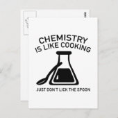 Chemie ist wie Kochen Postkarte (Vorne/Hinten)
