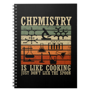 Chemie ist wie Kochen Vintage-Chemiker Notizblock